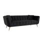 Preview: Huxley Antraciet velvet - elegantes Sofa