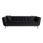 Preview: Huxley Antraciet velvet - elegantes Sofa